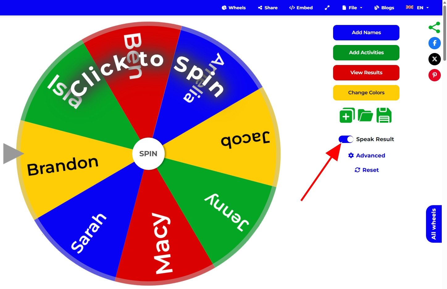 This is an image showing how to make wheel speak