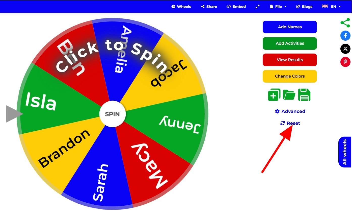 This is an image showing the location of the Reset Wheel link