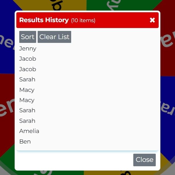 This is an image showing the Results History popup