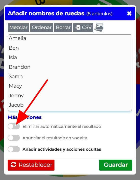 Esta es una imagen que muestra cómo eliminar automáticamente el resultado