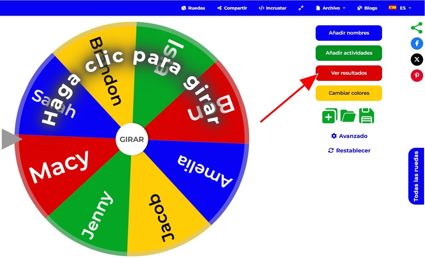 Imagen mostrando la ubicación del botón Ver Resultados