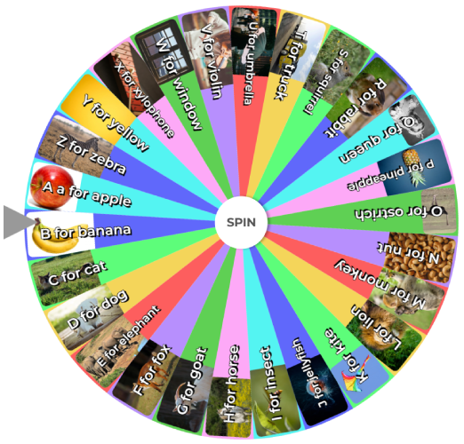 Alphabet Letter ABC Wheel