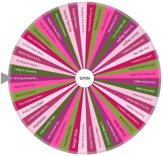 Best Christmas Songs Wheel