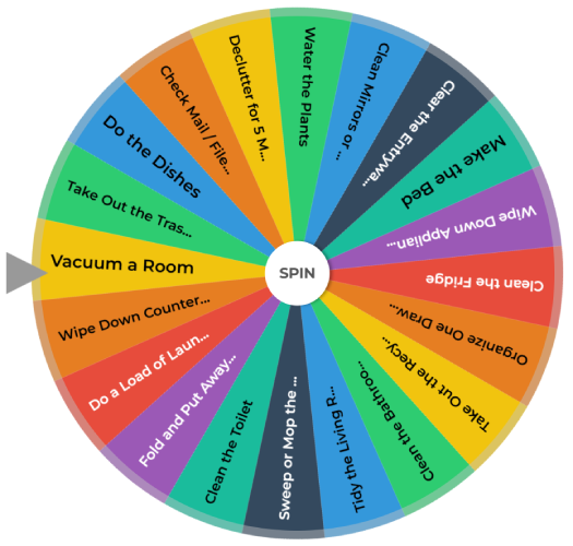 Chores To Do List Wheel