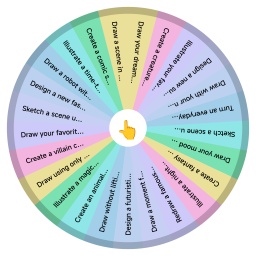 Creative Drawing Prompt Wheel