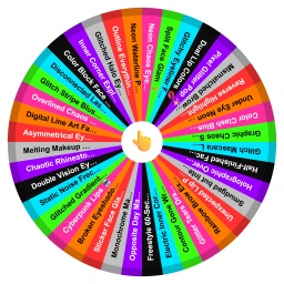 Glitchy Glam Makeup Challenge Wheel