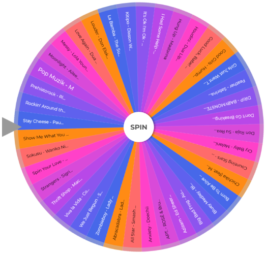 Just Dance 2026 Songs Wheel