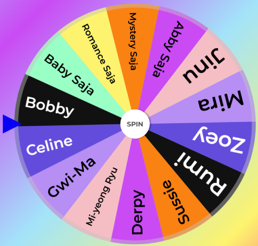 K-Pop Demon Hunters Character Generator Wheel