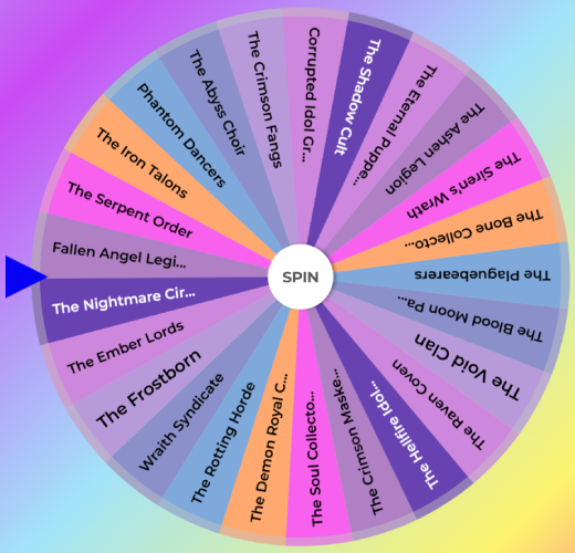 K-Pop Demon Hunters Factions Generator Wheel