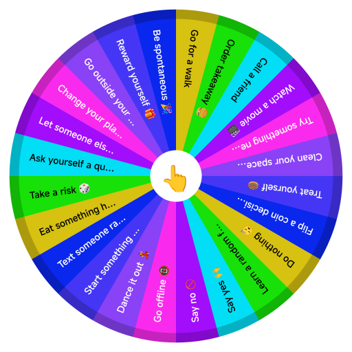 Life Decisions Pick For Me Wheel