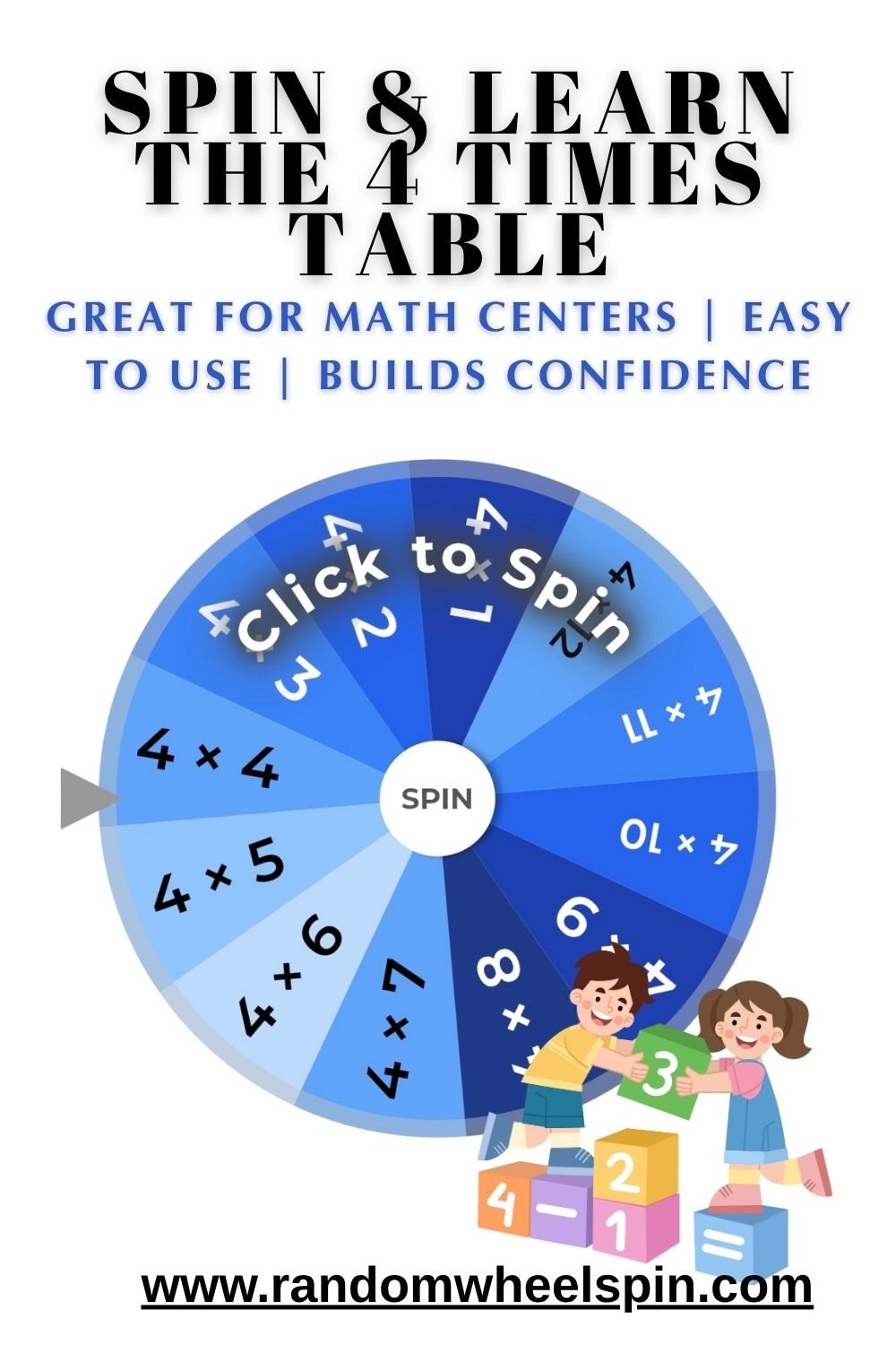 Math 4 Times Table Wheel