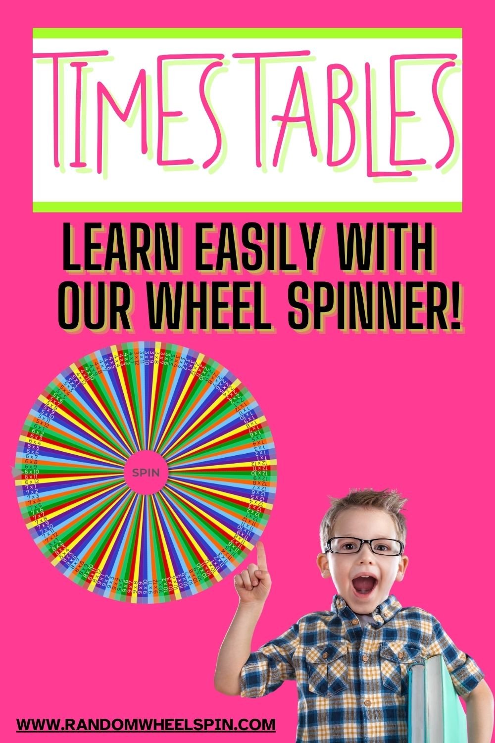 Maths Multiplication Times Tables Spinner Wheel