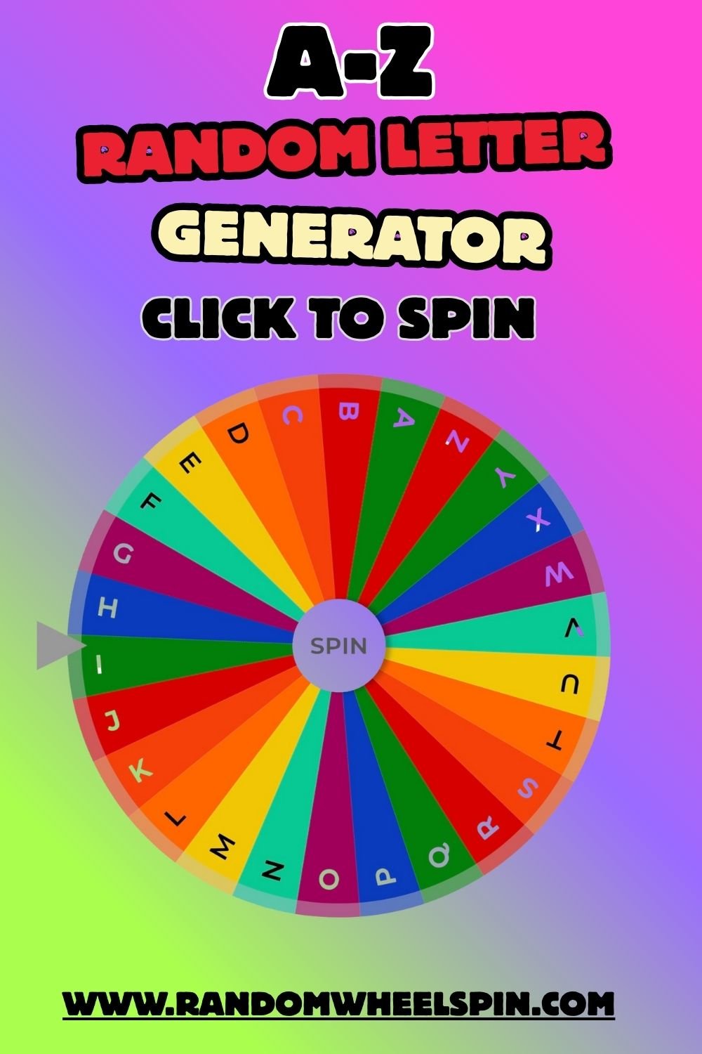 Random Letter Generator Wheel A-Z