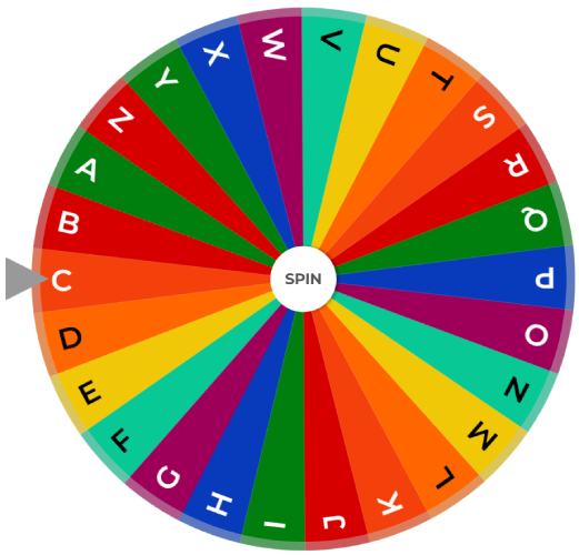 Random Letter Generator Wheel A-Z