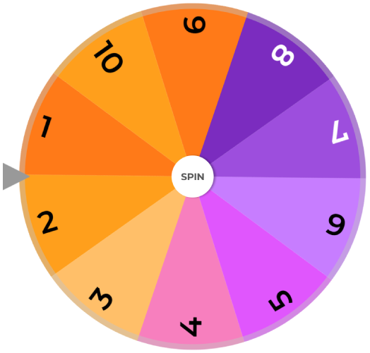 Random Number Generator Wheel 1 to 10