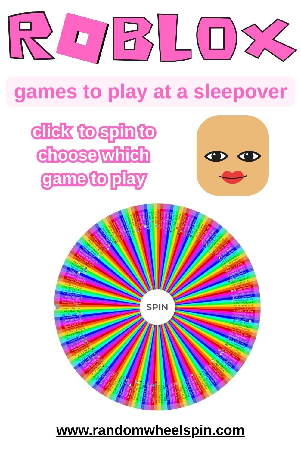 Roblox Games To Play Wheel