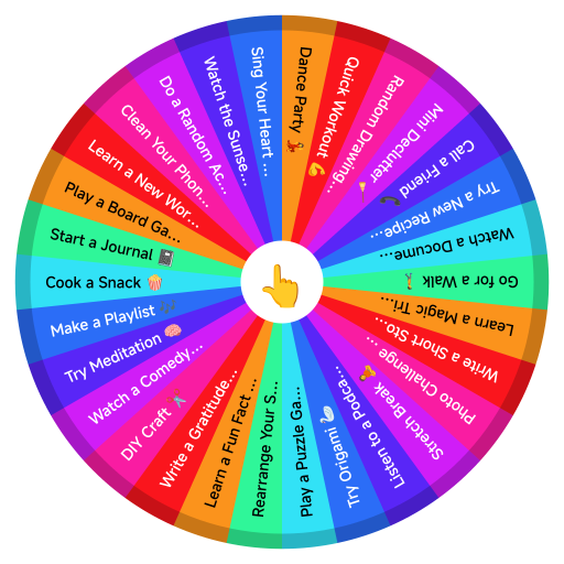 Random Do Ultimate “What To Do When Bored” Wheel