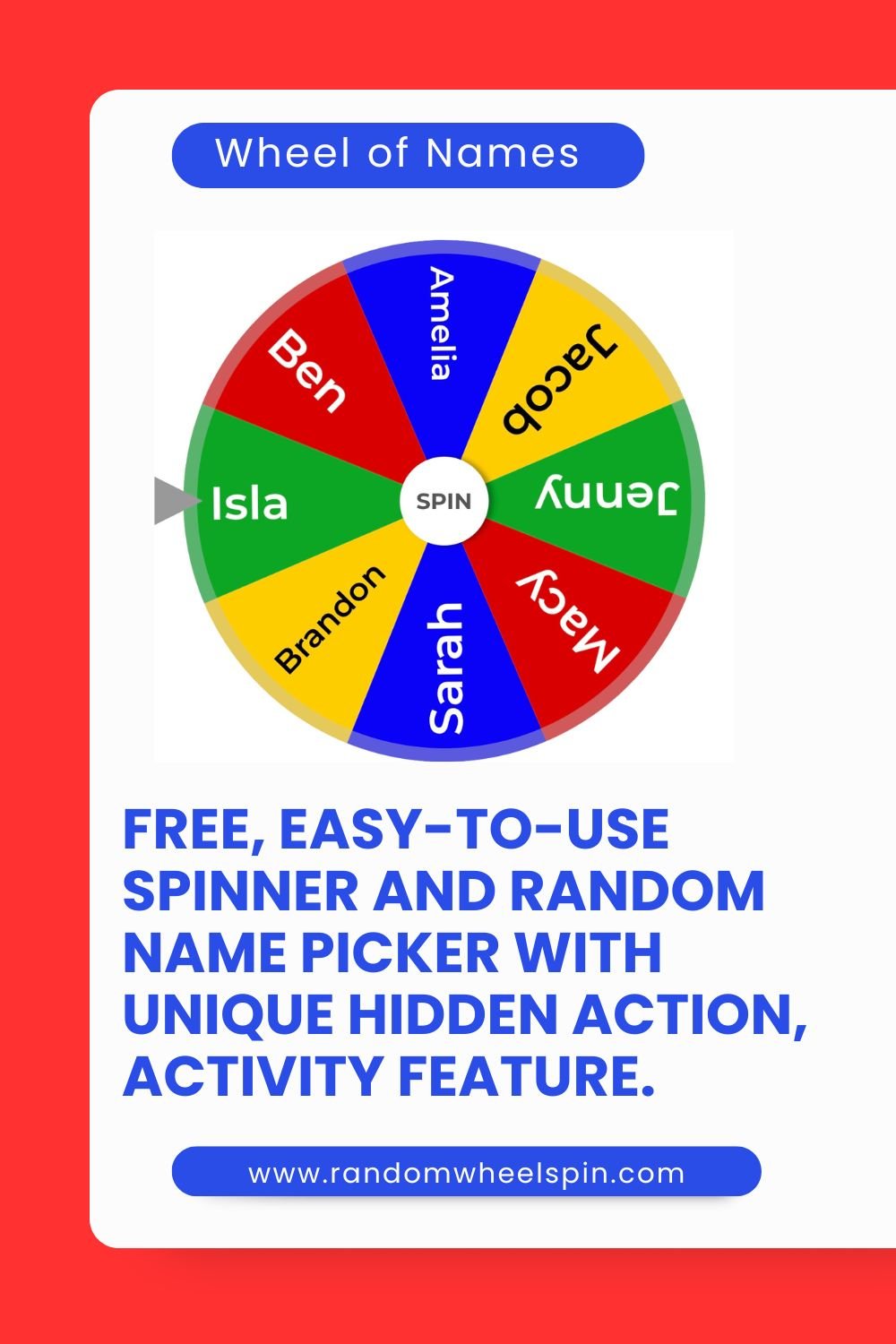 An example of a wheel of names spinner.