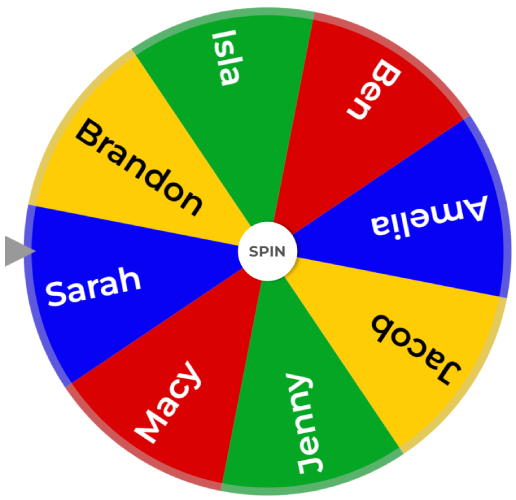 Wheel of Names spinner
