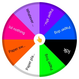 Wheel of origami you make