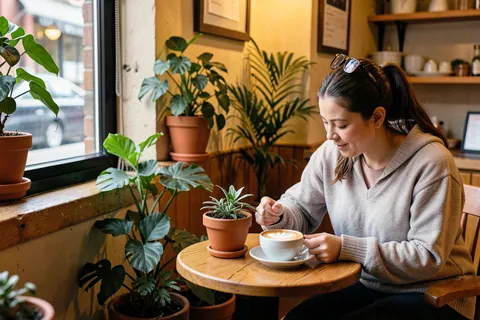 AI generated coffee shop scenes example