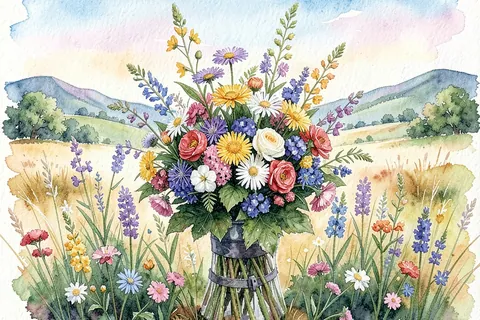 AI generated flower art example