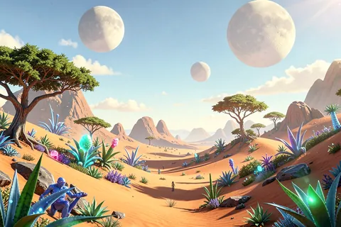 AI generated alien worlds example