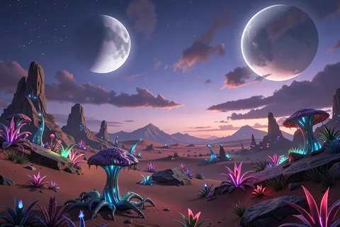 AI generated alien worlds example