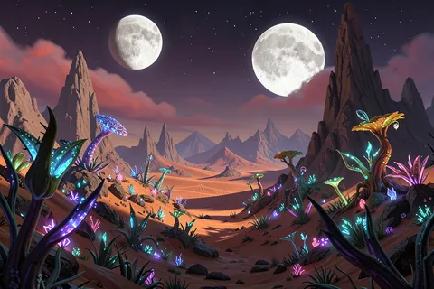 AI generated alien worlds example