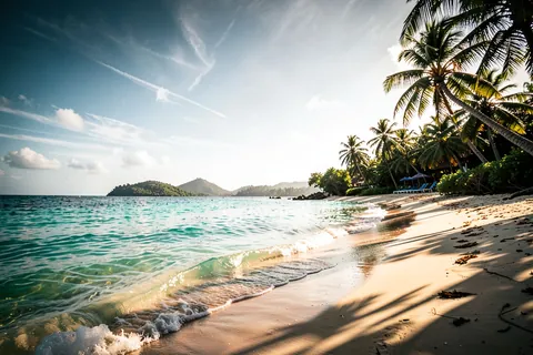 AI generated beach scenes example