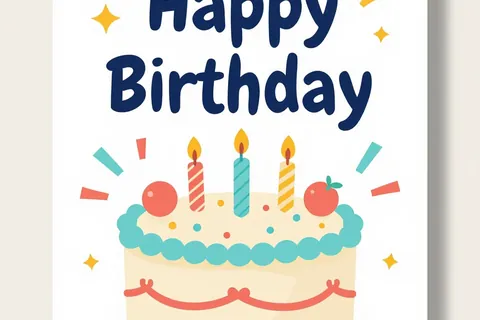 AI generated birthday cards example