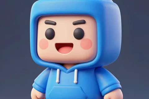 AI generated blocky game avatars example