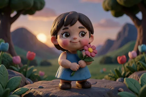 AI generated clay style art example