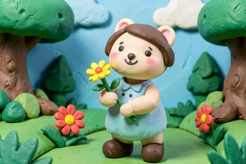 AI generated clay style art example