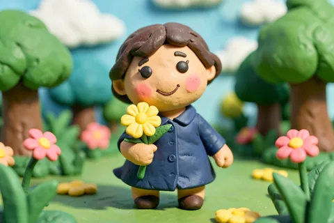 AI generated clay style art example
