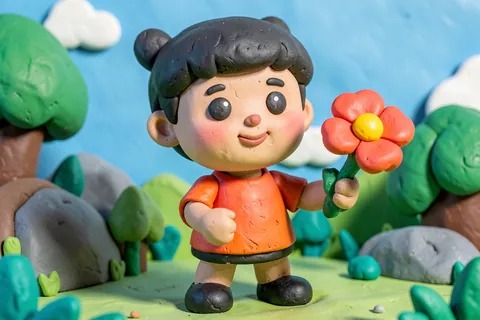 AI generated clay style art example