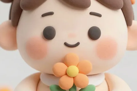 AI generated clay style art example