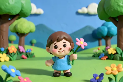 AI generated clay style art example
