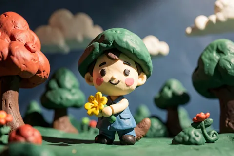 AI generated clay style art example