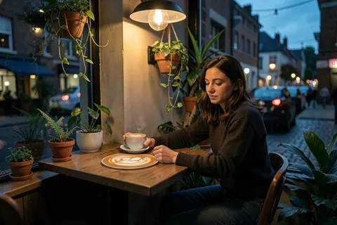 AI generated coffee shop scenes example