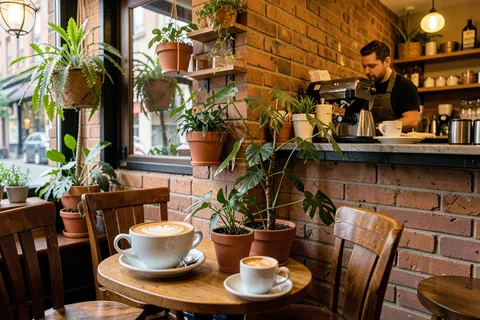 AI generated coffee shop scenes example