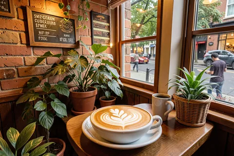 AI generated coffee shop scenes example