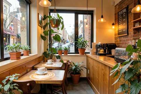 AI generated coffee shop scenes example