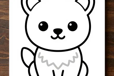 AI generated colouring pages example