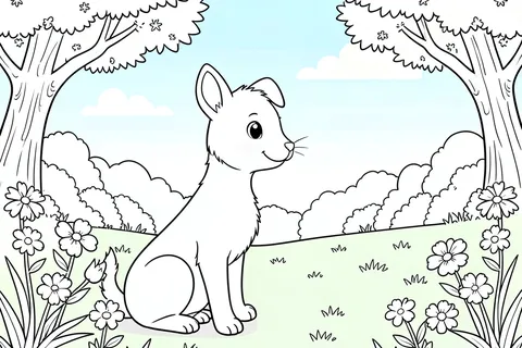 AI generated colouring pages example