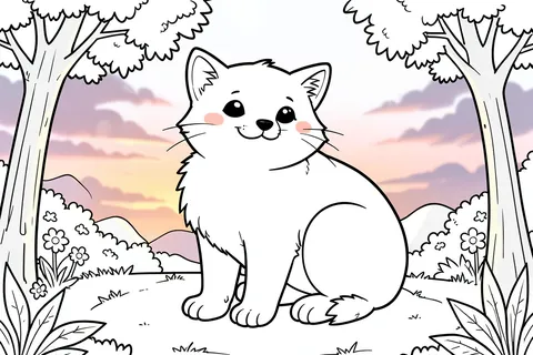 AI generated colouring pages example