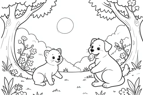 AI generated colouring pages example