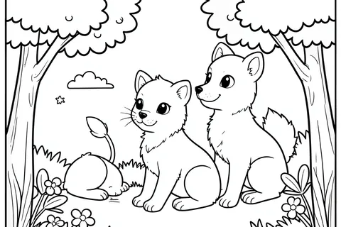 AI generated colouring pages example