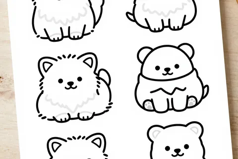 AI generated colouring pages example
