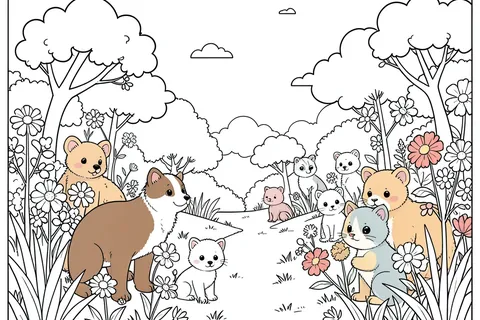 AI generated colouring pages example